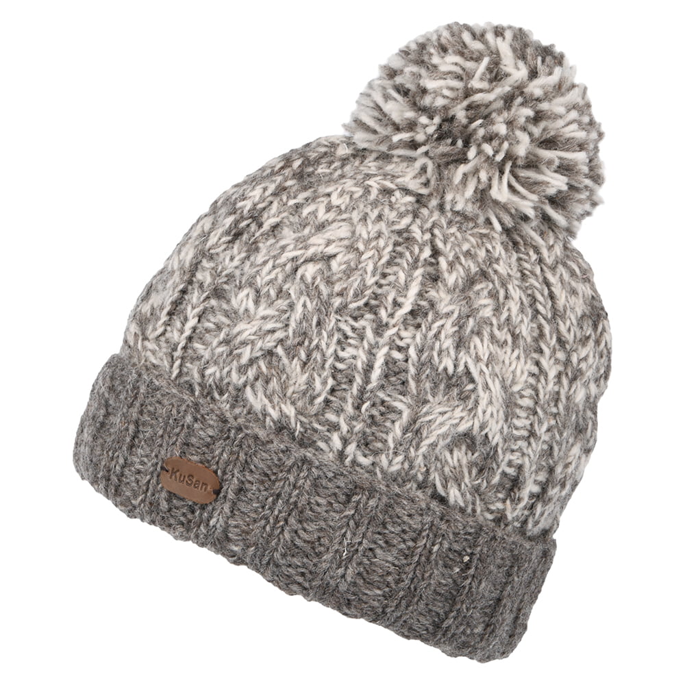 Bonnet à Pompon SP Cable avoine KUSAN