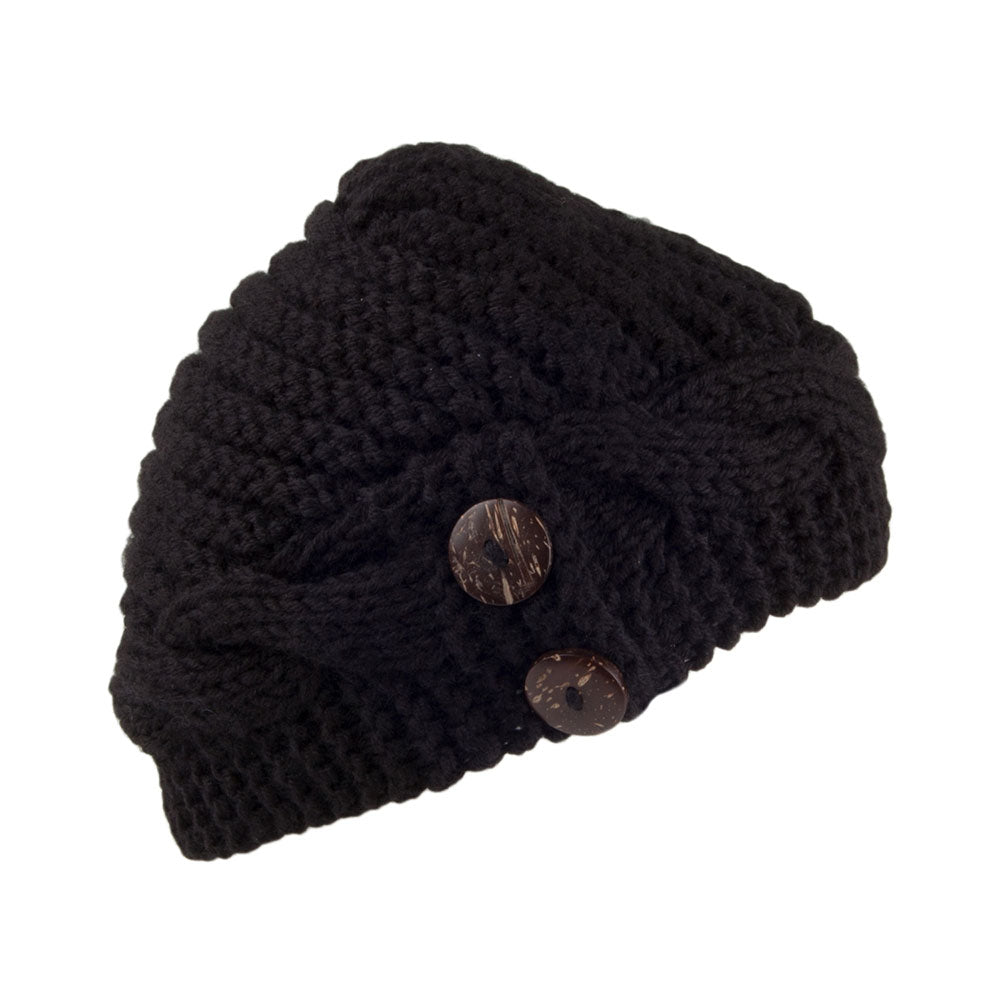 Bonnet à Boutons Emilia noir SCALA