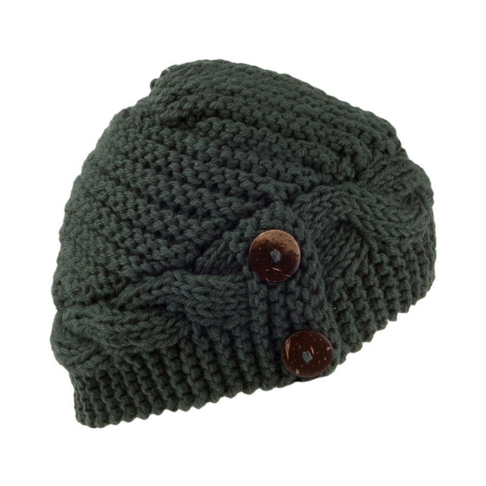 Bonnet à Boutons Emilia olive SCALA