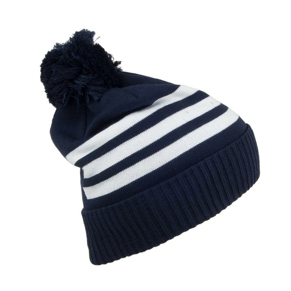 Bonnet à Pompon 3 Stripes bleu marine ADIDAS