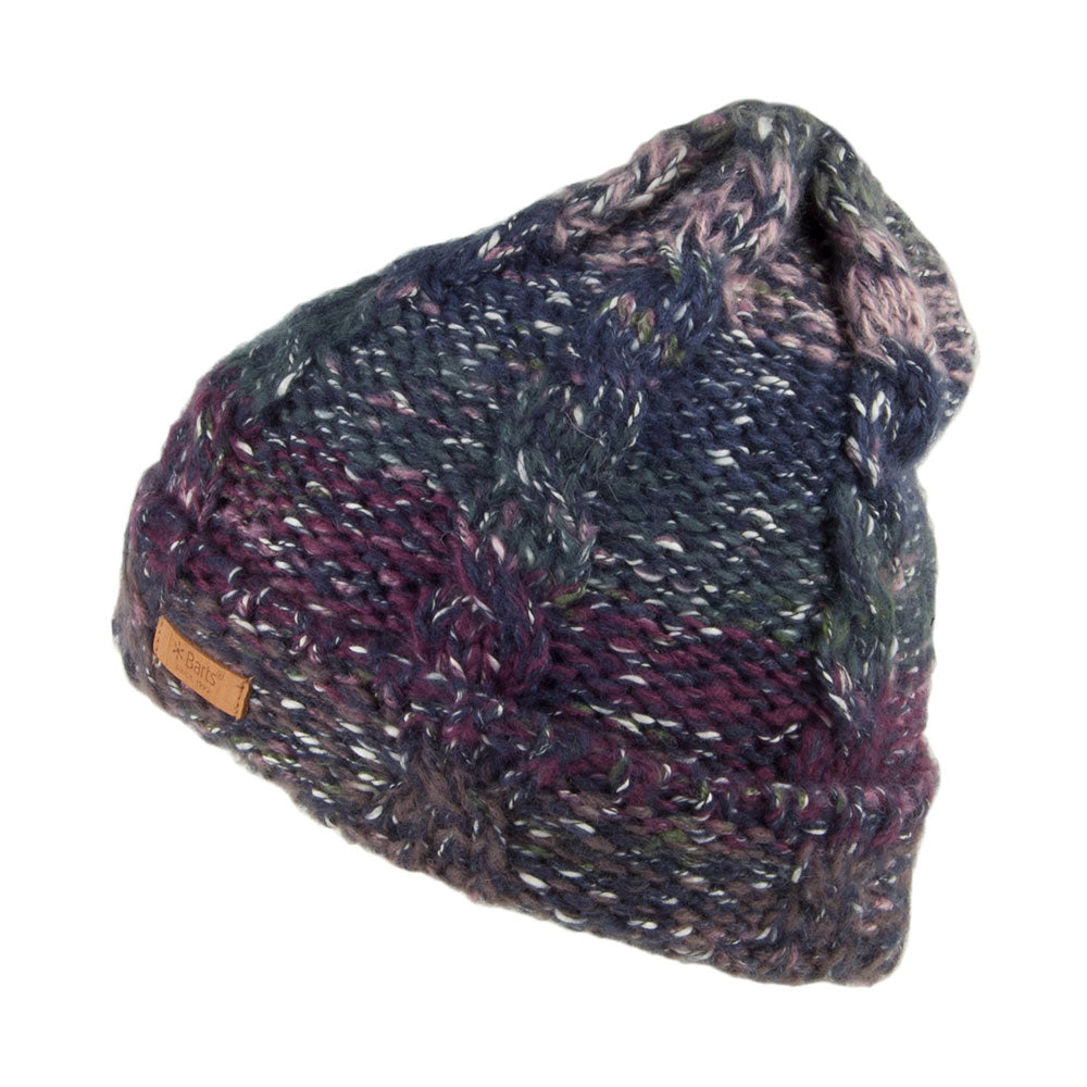 Bonnet Grosse Maille Rania bleu marine-mélangé BARTS