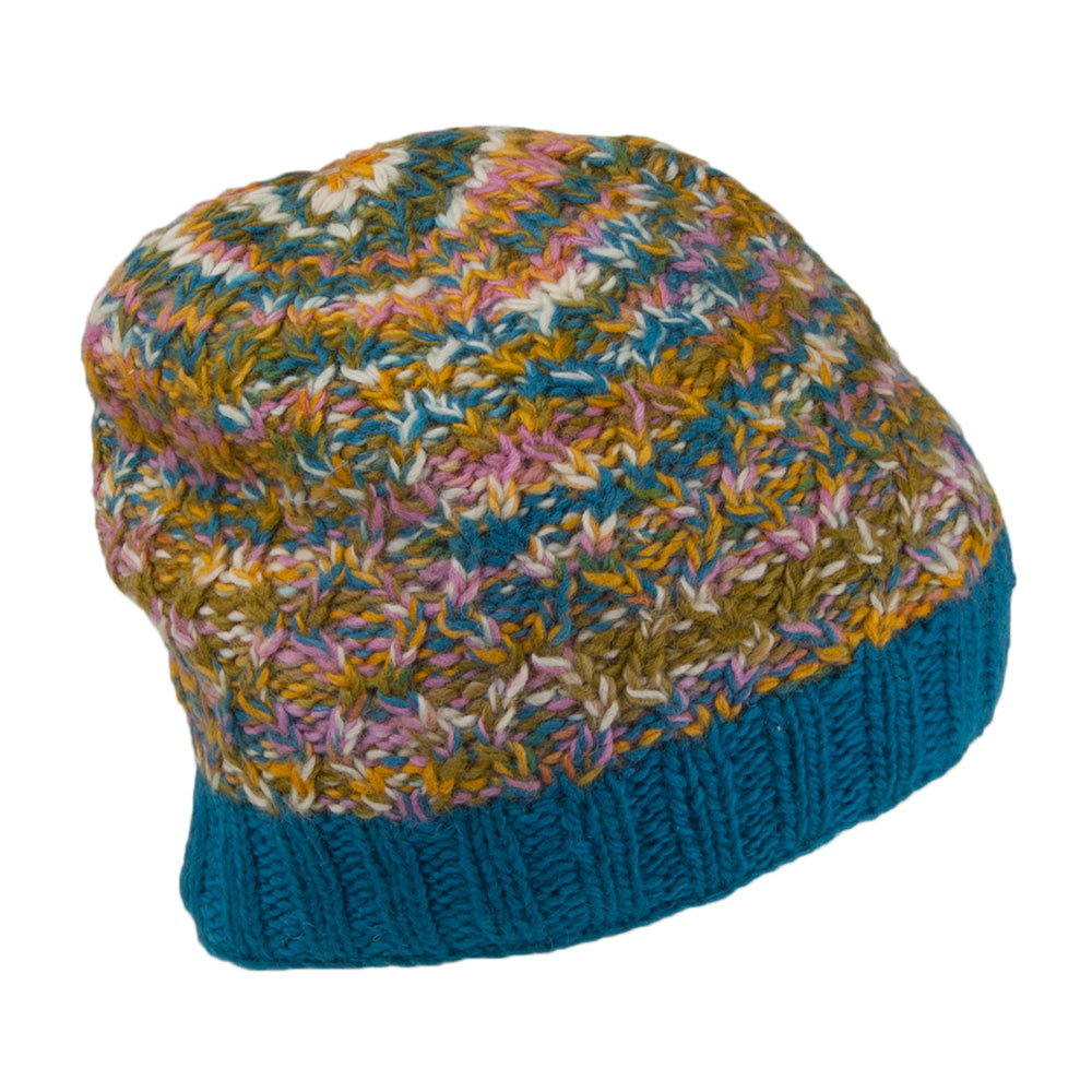 Bonnet à Double Torsade Brooklyn bleu sarcelle KUSAN