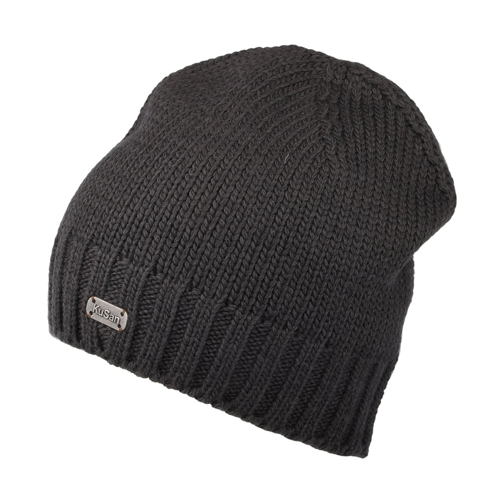 Bonnet Marin en Laine Mérinos anthracite KUSAN