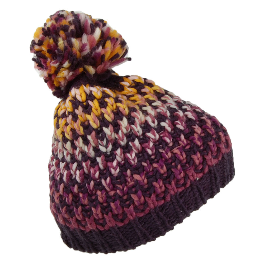 Bonnet à Pompon Maille Teinte Par Sections Nicole bleu marine-jaune BARTS
