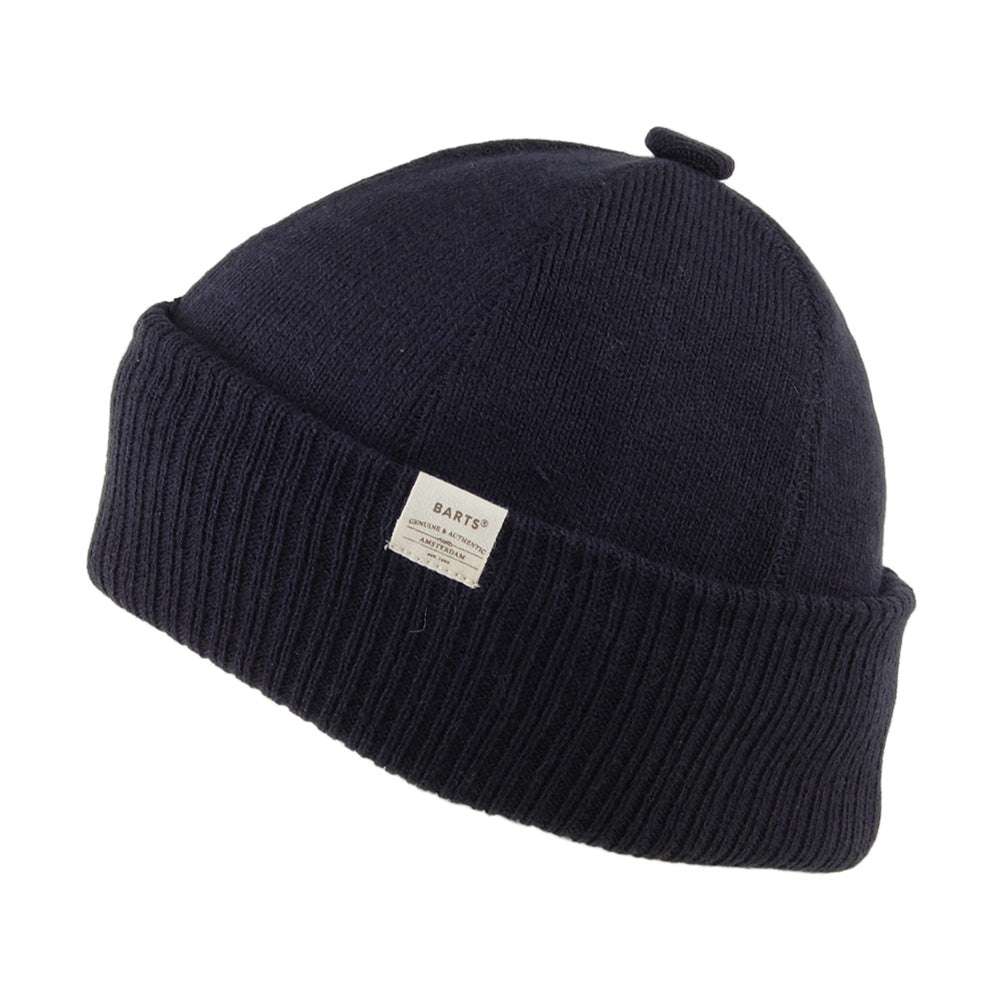 Bonnet à Bouton et Revers Lyon bleu marine BARTS