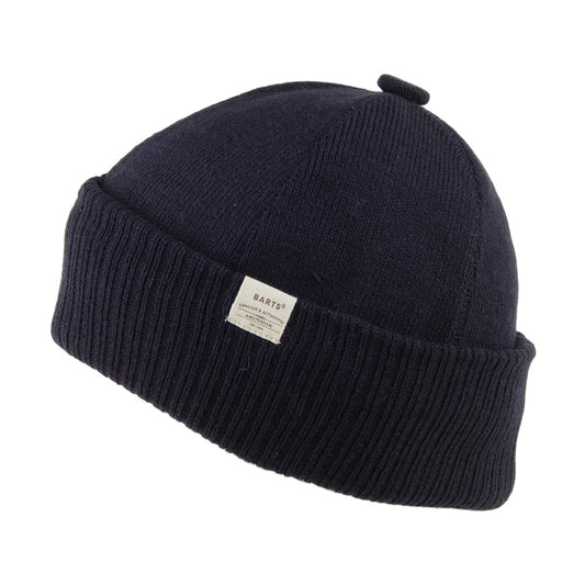 Bonnet à Bouton et Revers Lyon bleu marine BARTS