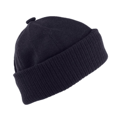 Bonnet à Bouton et Revers Lyon bleu marine BARTS