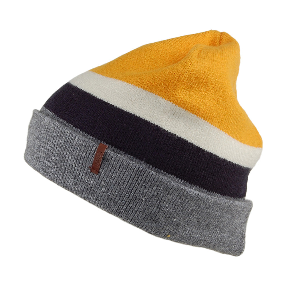 Bonnet Long à Rayures Jispin gris-jaune BARTS