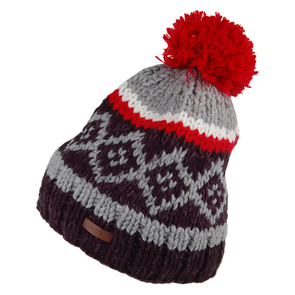 Bonnet à Pompon Issak bleu marine-gris BARTS