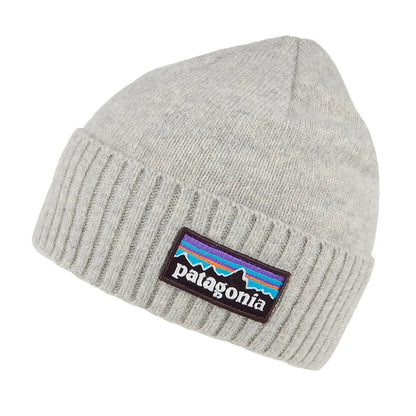 Bonnet en Laine Recyclée Brodeo P-6 Logo gris PATAGONIA