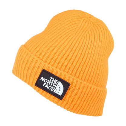 Bonnet à Revers Logo Box jaune THE NORTH FACE
