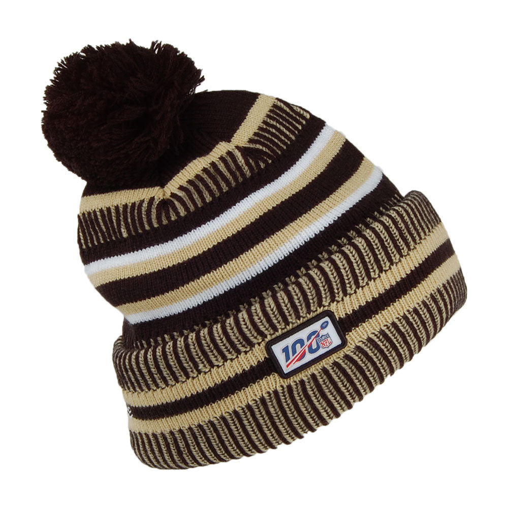 Bonnet à Pompon NFL On Field Knit New Orleans Saints noir-doré NEW ERA