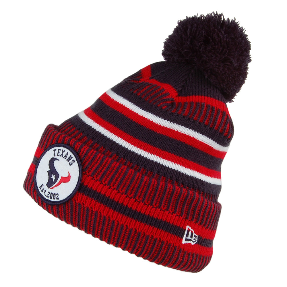 Bonnet à Pompon NFL On Field Knit Houston Texans marine-rouge NEW ERA