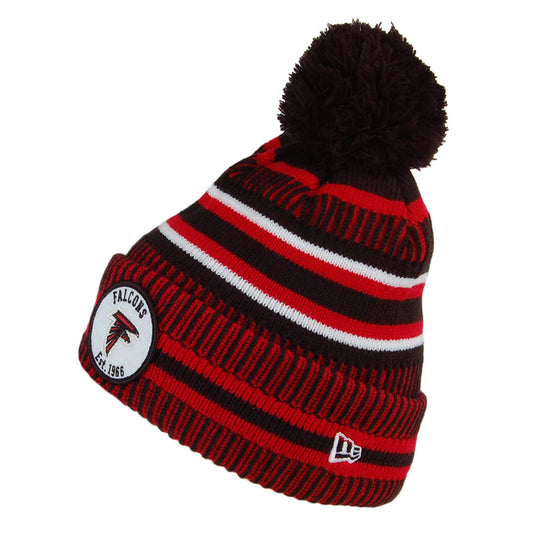 Bonnet à Pompon NFL On Field Knit Atlanta Falcons rouge-noir NEW ERA