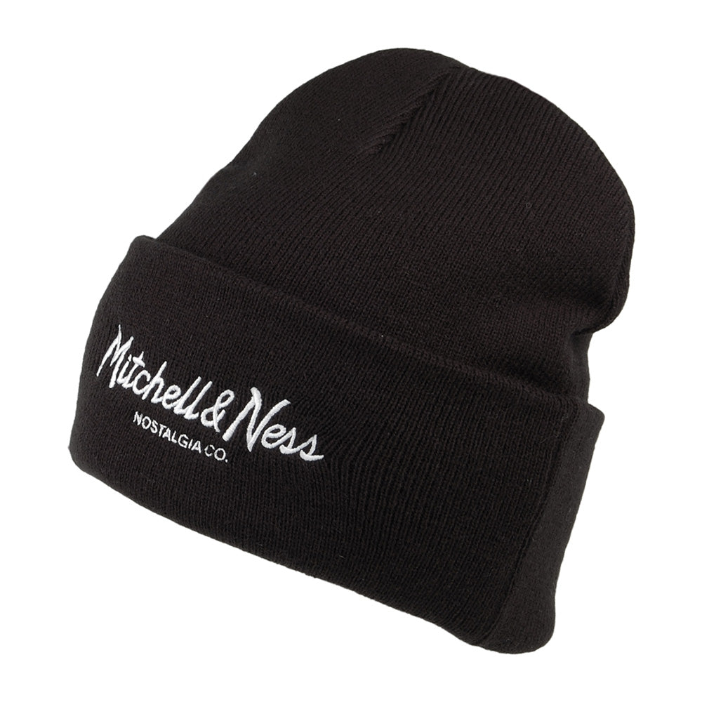 Bonnet Tricot à Revers Pinscript noir MITCHELL & NESS