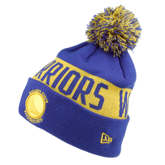 Bonnet à Pompon NBA Team Tonal Knit Golden State Warriors bleu-jaune NEW ERA