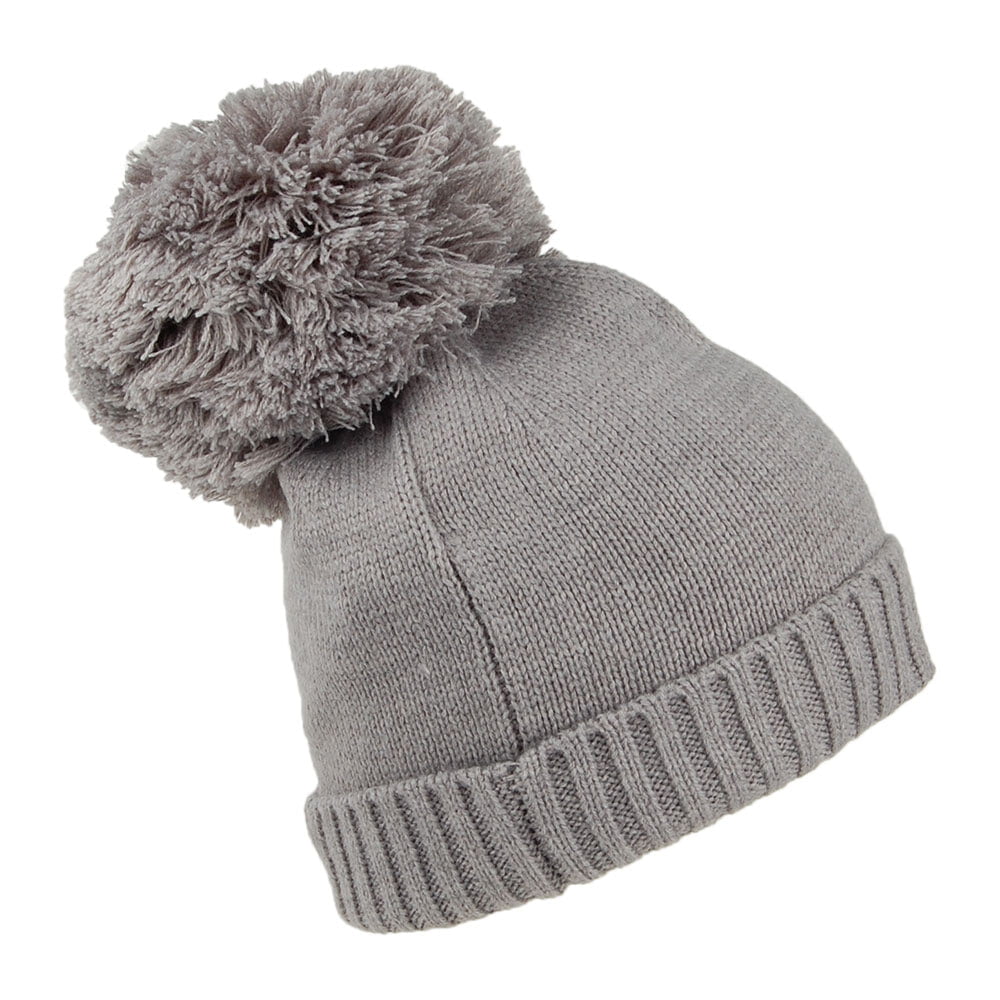 Bonnet à Pompon Femme Logo Embroidery gris chiné TIMBERLAND