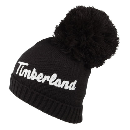 Bonnet à Pompon Femme Logo Embroidery noir TIMBERLAND