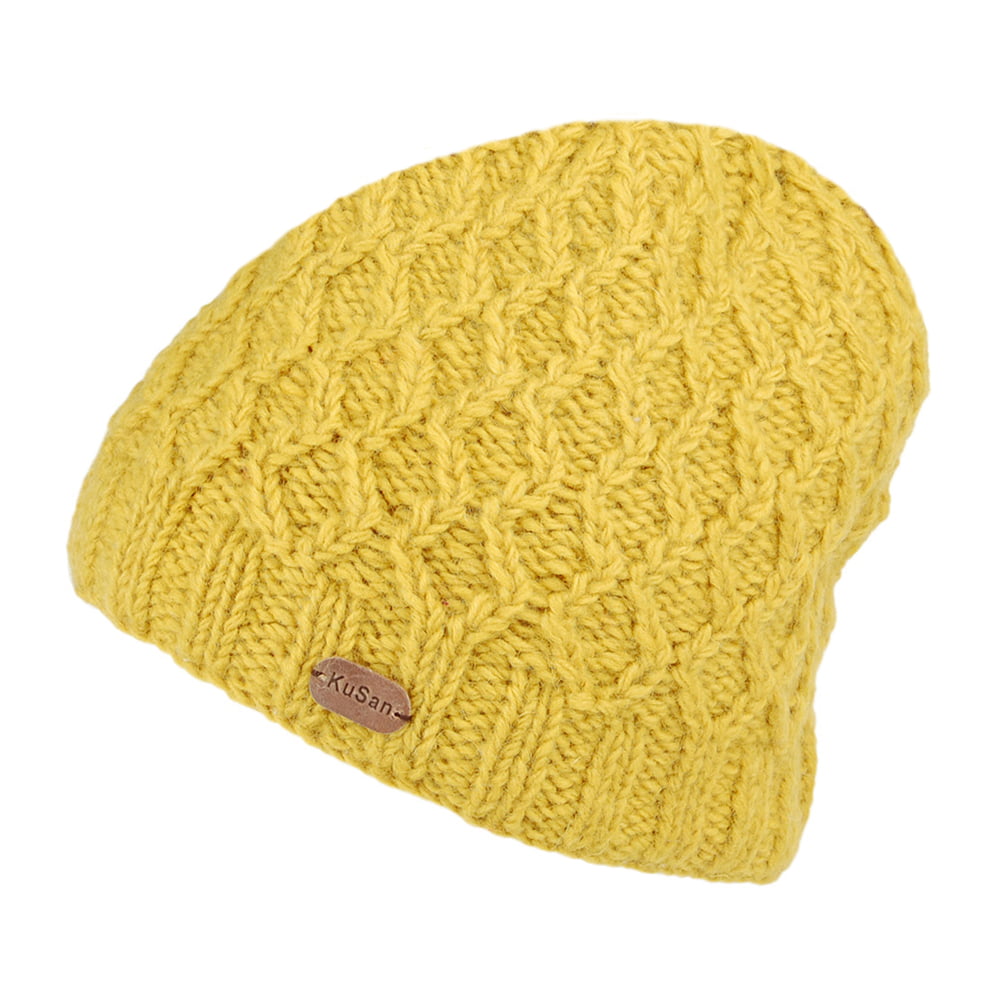 Bonnet à Torsades Brooklyn jaune KUSAN