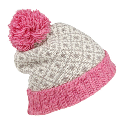 Bonnet à Pompon Fleur de Lys rose KUSAN