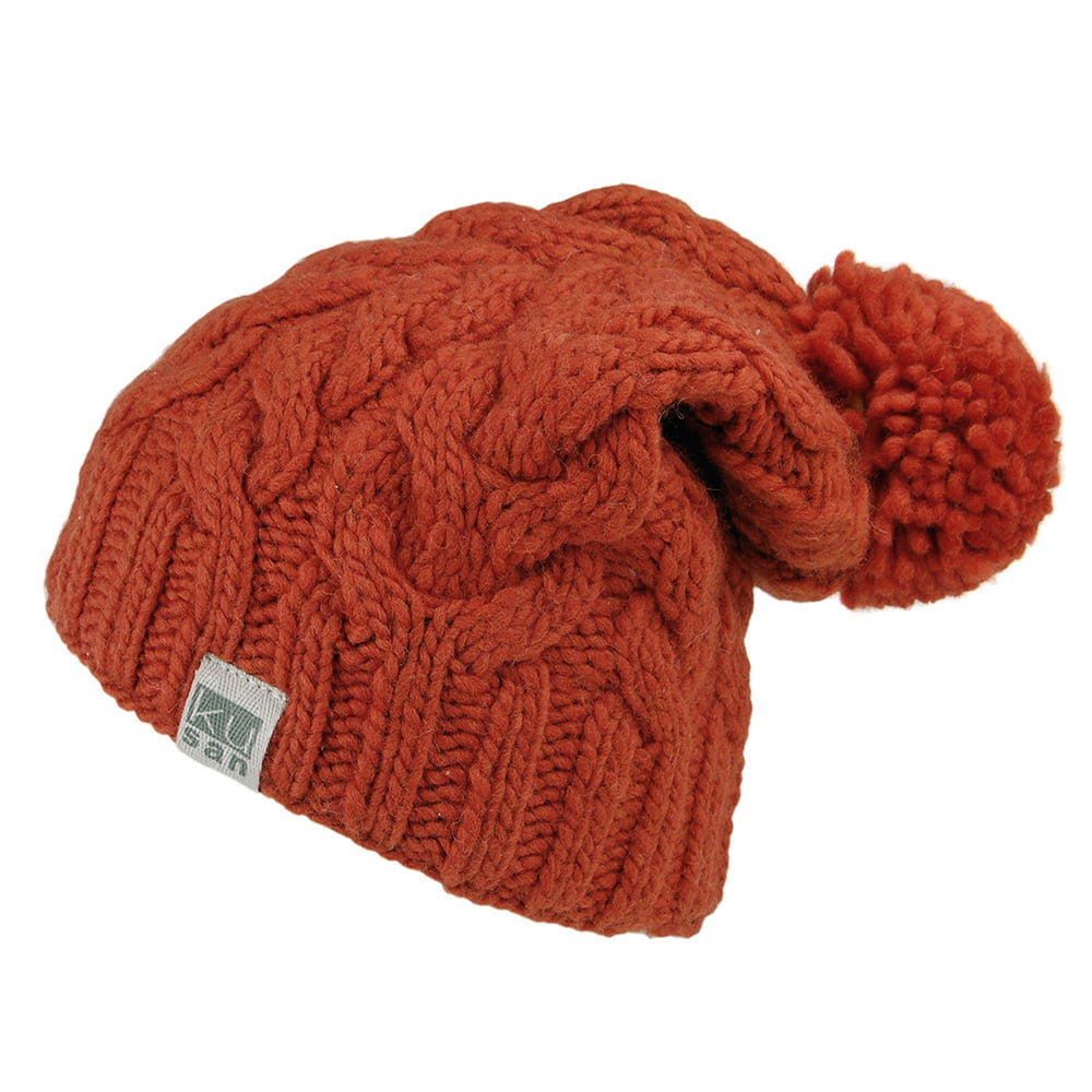 Bonnet Long à Pompon ocre KUSAN