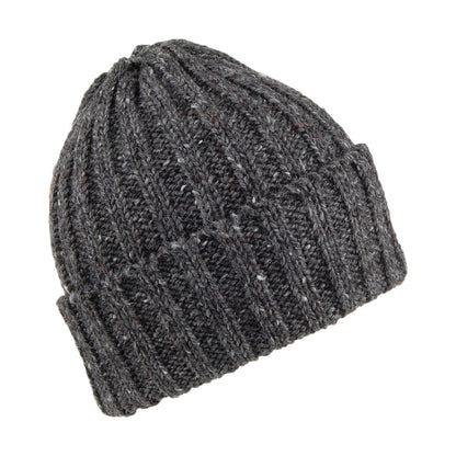 Bonnet à Revers Kilcarra en Laine anthracite HIGHLAND 2000