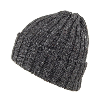 Bonnet à Revers Kilcarra en Laine anthracite HIGHLAND 2000