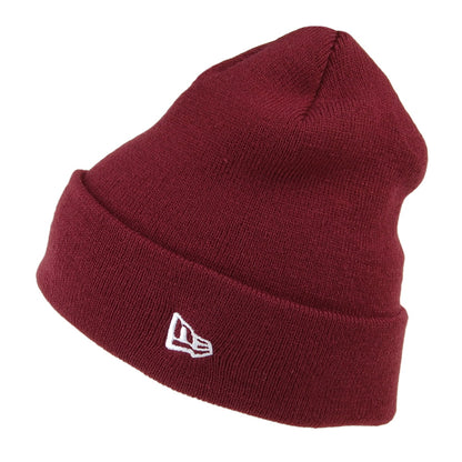 Bonnet à Revers Essential Knit bordeaux NEW ERA