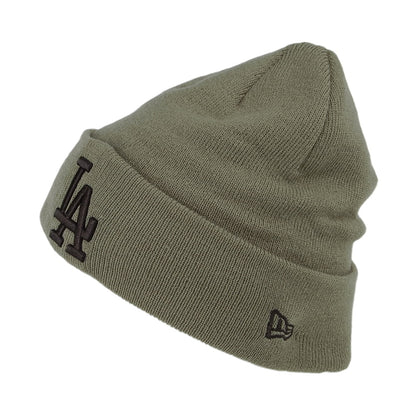 Bonnet Cuff Knit MLB League Essential L.A. Dodgers olive NEW ERA