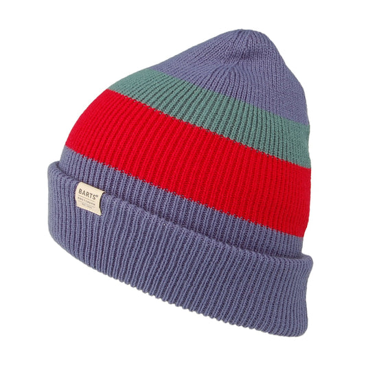 Bonnet à Revers et Rayures Cowie lavande BARTS