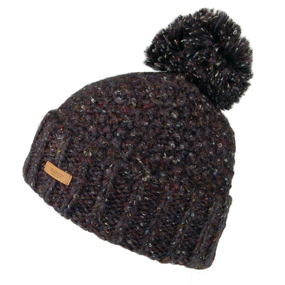 Bonnet à Pompon Grosse Maille Aitane anthracite BARTS