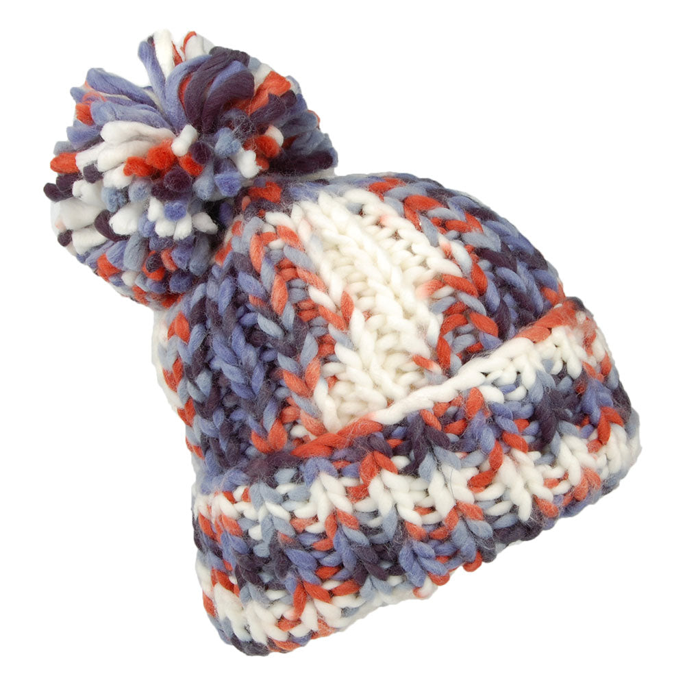 Bonnet à Pompon Long Emmaz bleu marine-multi BARTS