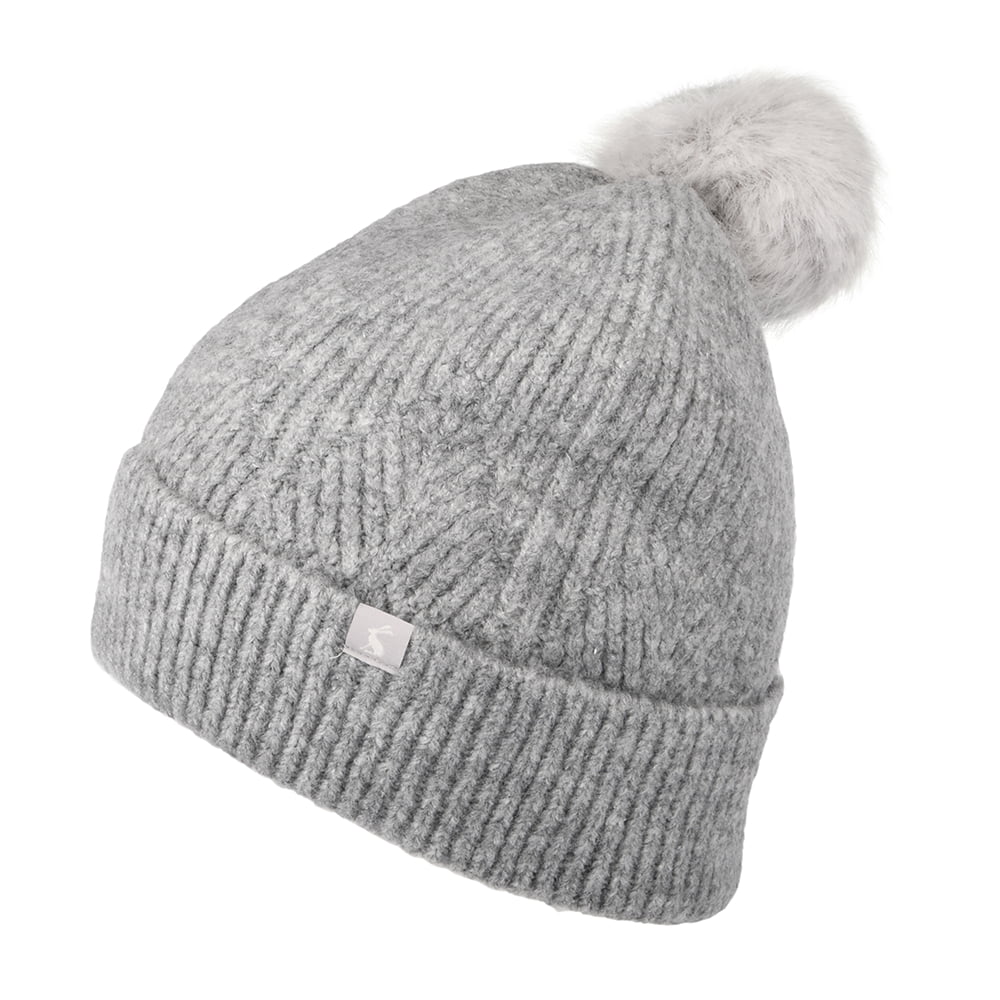 Bonnet à Pompon Thurley gris clair JOULES