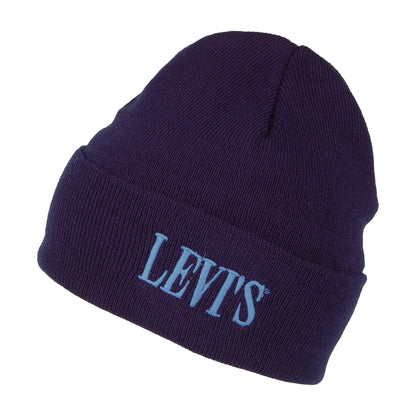 Bonnet à Revers Smaller Serif Logo bleu marine LEVI'S