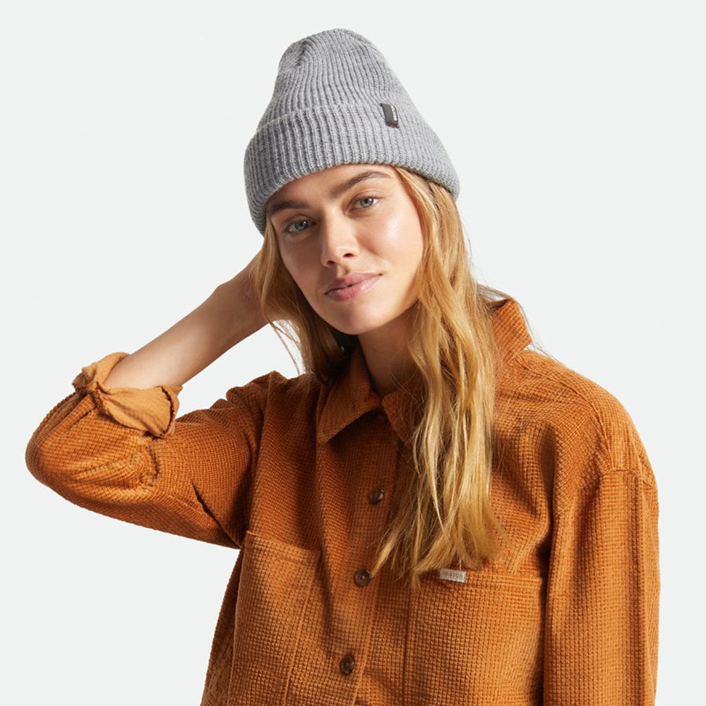 Bonnet à Revers Heist gris clair BRIXTON
