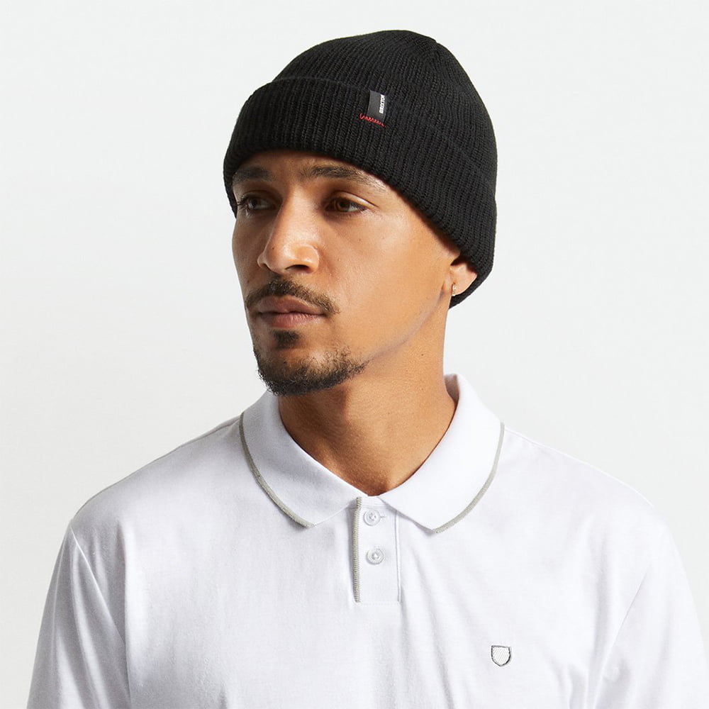 Bonnet à Revers Heist noir BRIXTON