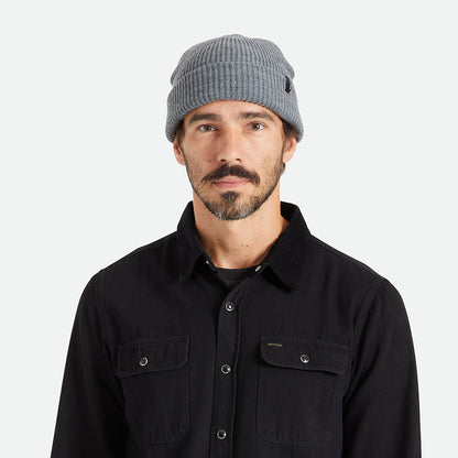 Bonnet à Revers Heist gris foncé BRIXTON