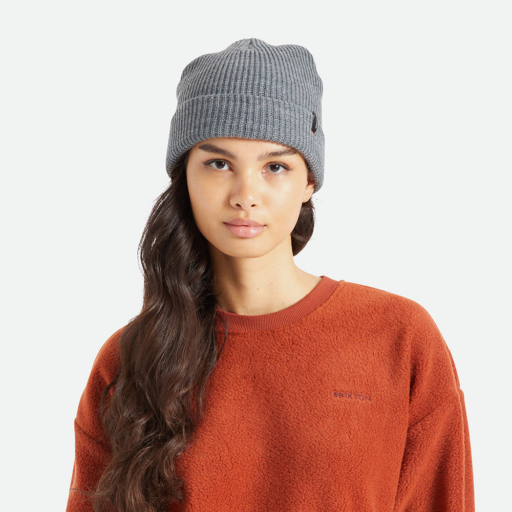 Bonnet à Revers Heist gris foncé BRIXTON