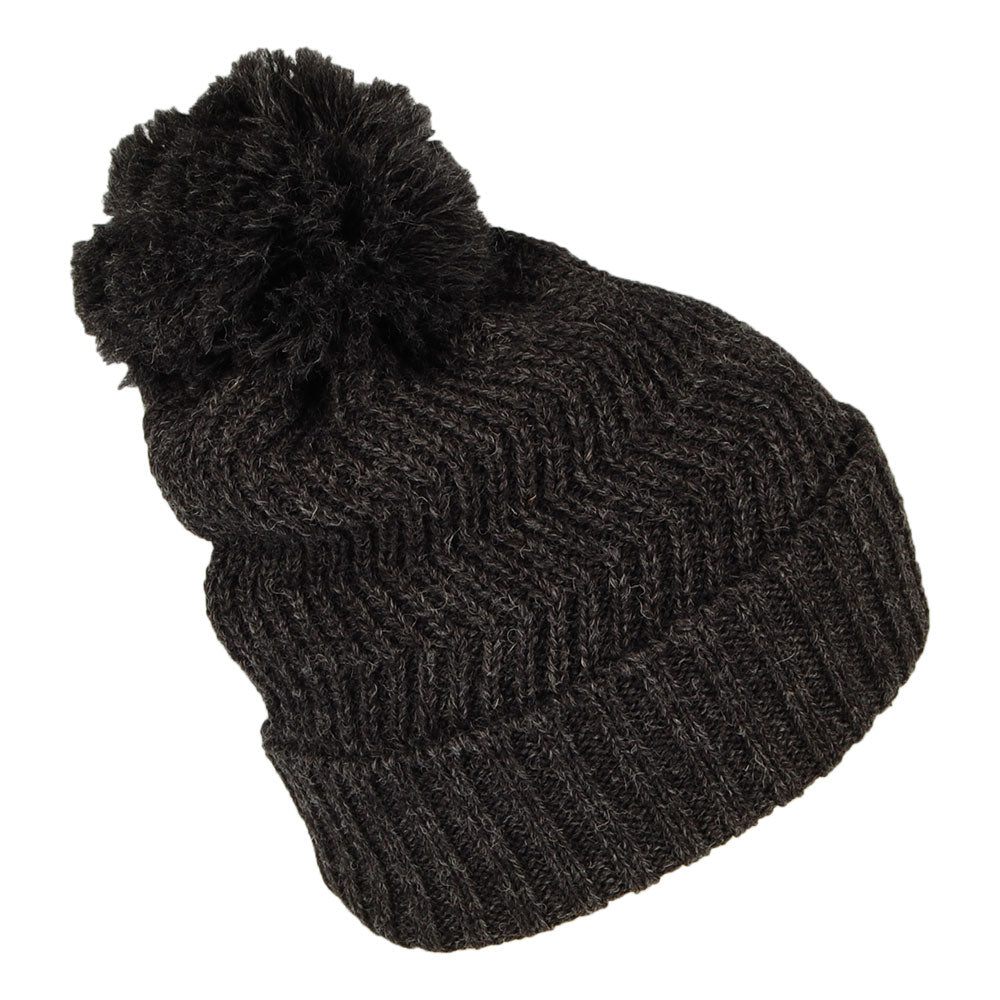 Bonnet à Pompon Zigzag anthracite HIGHLAND 2000