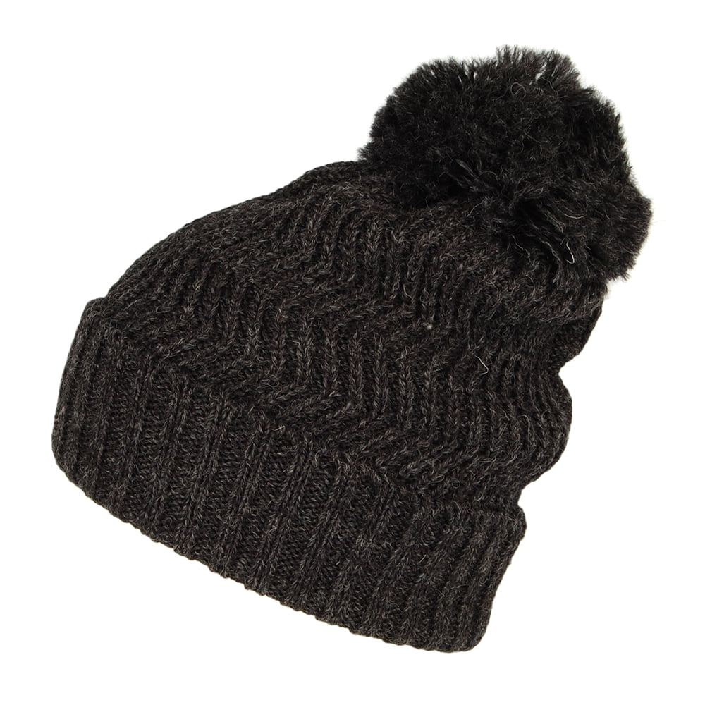 Bonnet à Pompon Zigzag anthracite HIGHLAND 2000