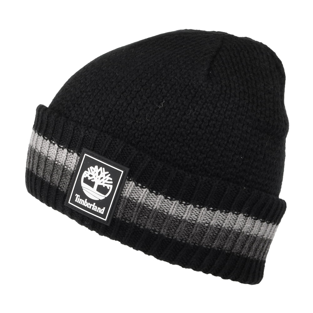 Bonnet Revers à Rayures noir-gris TIMBERLAND