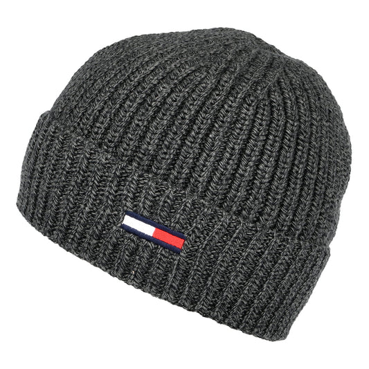 Bonnet Côtelé TJM Flag gris foncé TOMMY HILFIGER