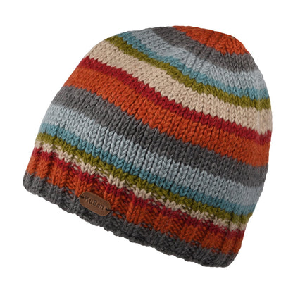 Bonnet à Rayures Brooklyn bleu sarcelle-orange KUSAN