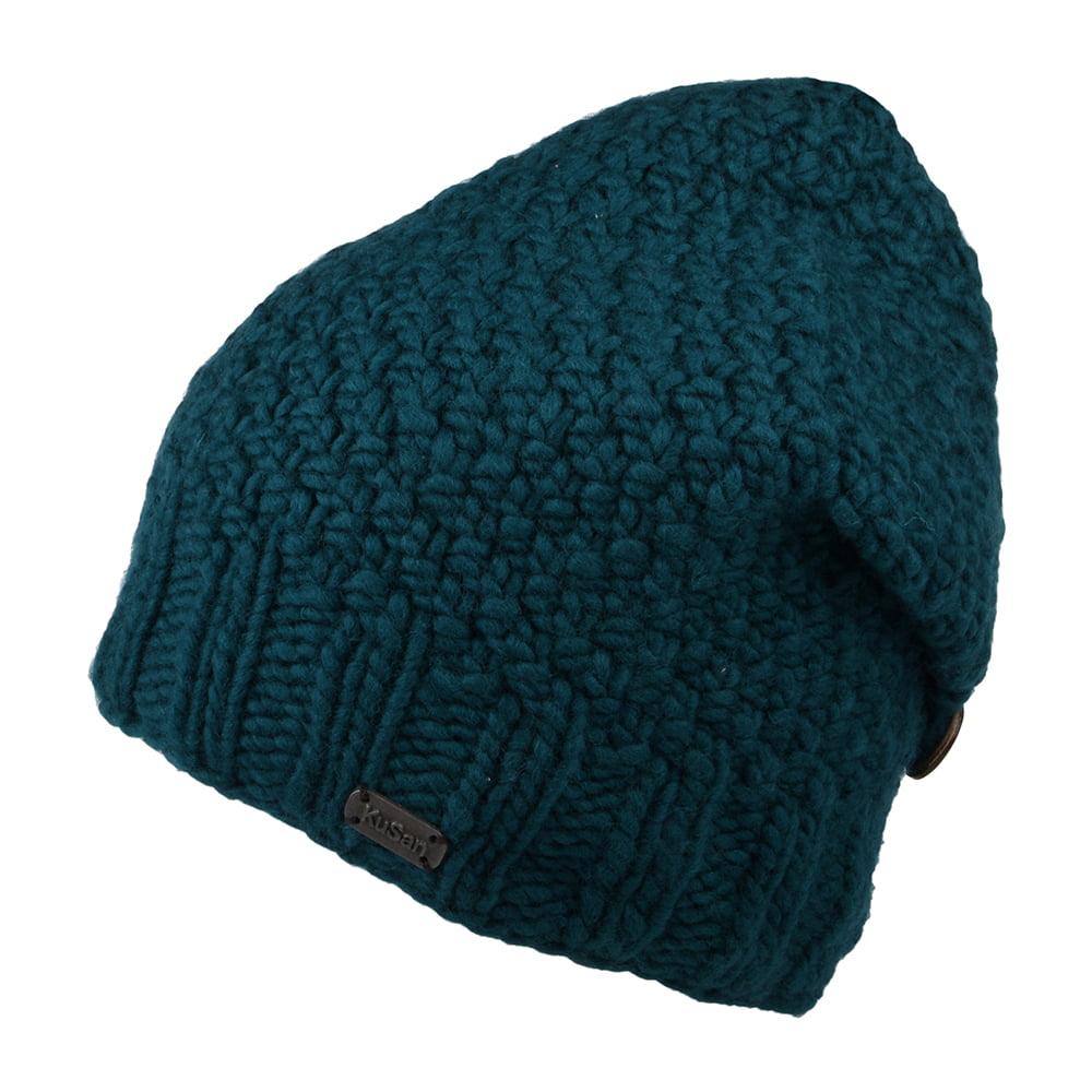 Bonnet Boutonné bleu sarcelle KUSAN