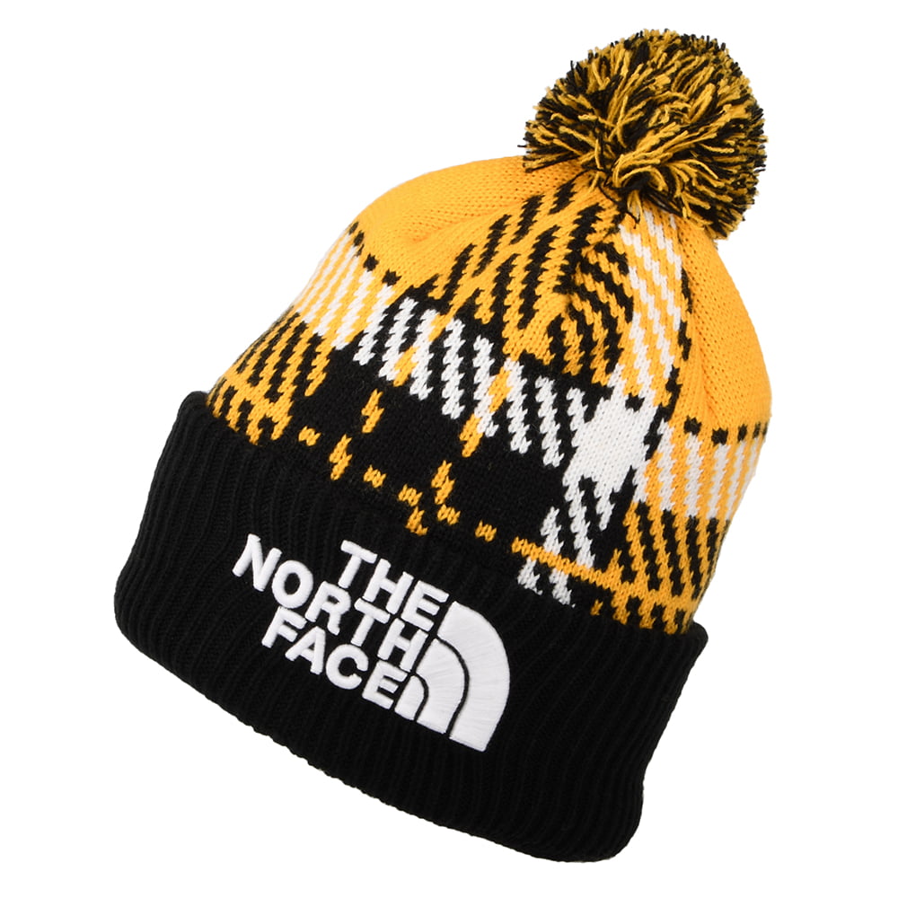 Bonnet à Pompon Retro TNF jaune-noir THE NORTH FACE