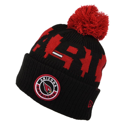 Bonnet à Pompon NFL On Field Sport Knit Arizona Cardinals noir-rouge NEW ERA