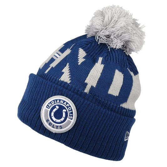 Bonnet à Pompon NFL On Field Sport Knit Indianapolis Colts bleu-gris NEW ERA