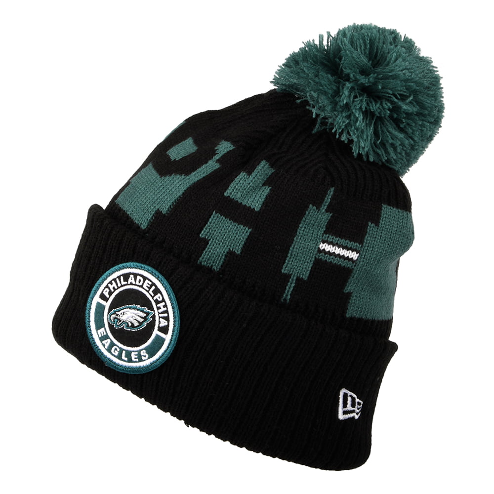 Bonnet à Pompon NFL On Field Sport Knit Philadelphia Eagles noir-vert NEW ERA