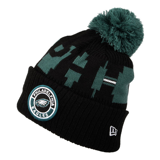 Bonnet à Pompon NFL On Field Sport Knit Philadelphia Eagles noir-vert NEW ERA