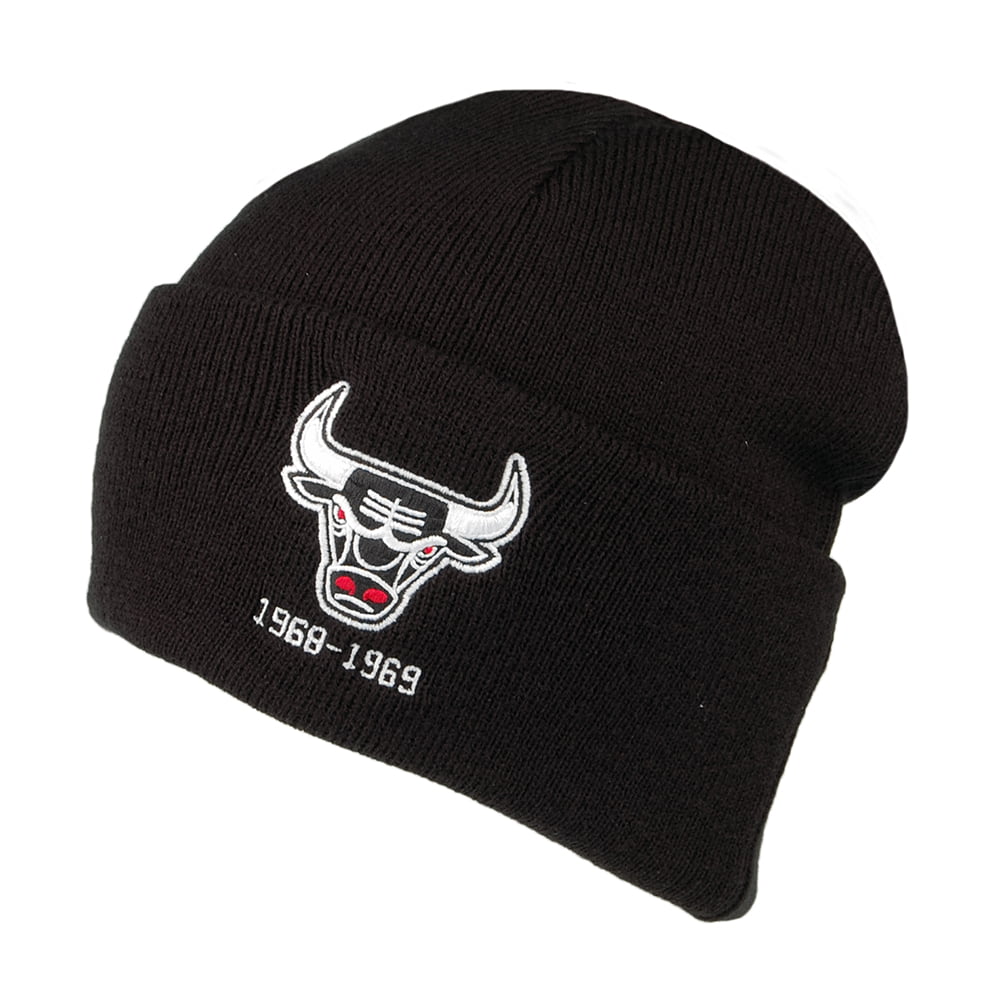 Bonnet NBA Team Logo Cuff Knit Chicago Bulls noir MITCHELL & NESS